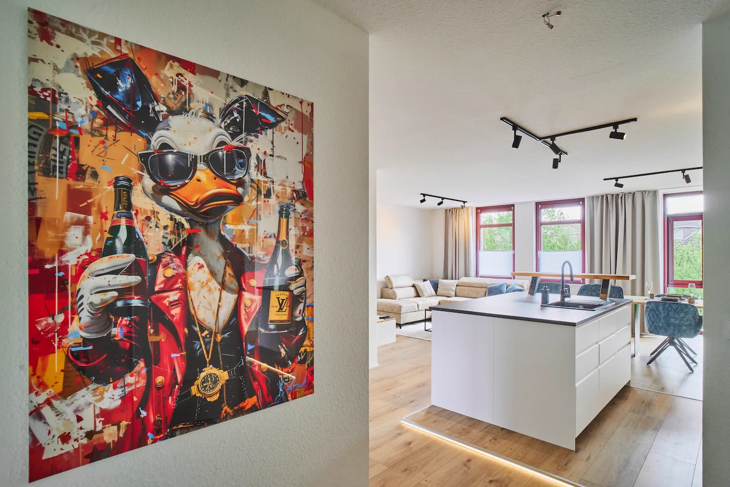 Eingang zu den Nine Nights Apartments in Braunschweig